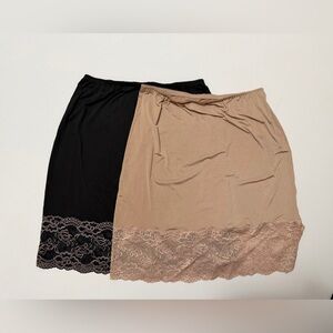 Jones New York Nude and Black Half Slips (Bundle)